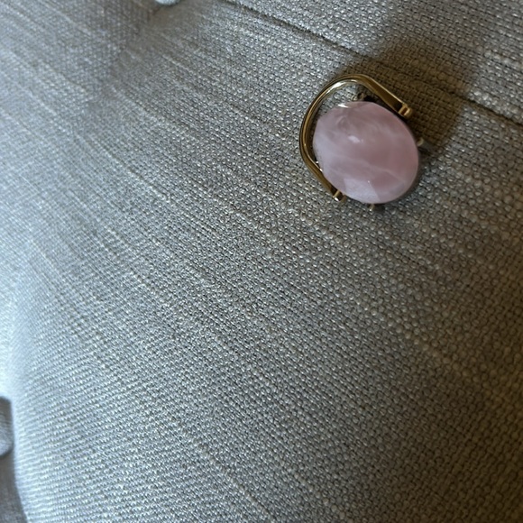 Acne Studios Stone Two Toned Silver Gold Ring - Picture 4 of 5